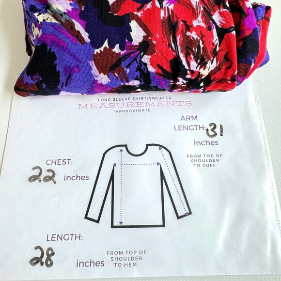 Notations Womens Cardigan Sweater Set Size 1X Knit Floral Classic Office Red - Picture 8 of 8